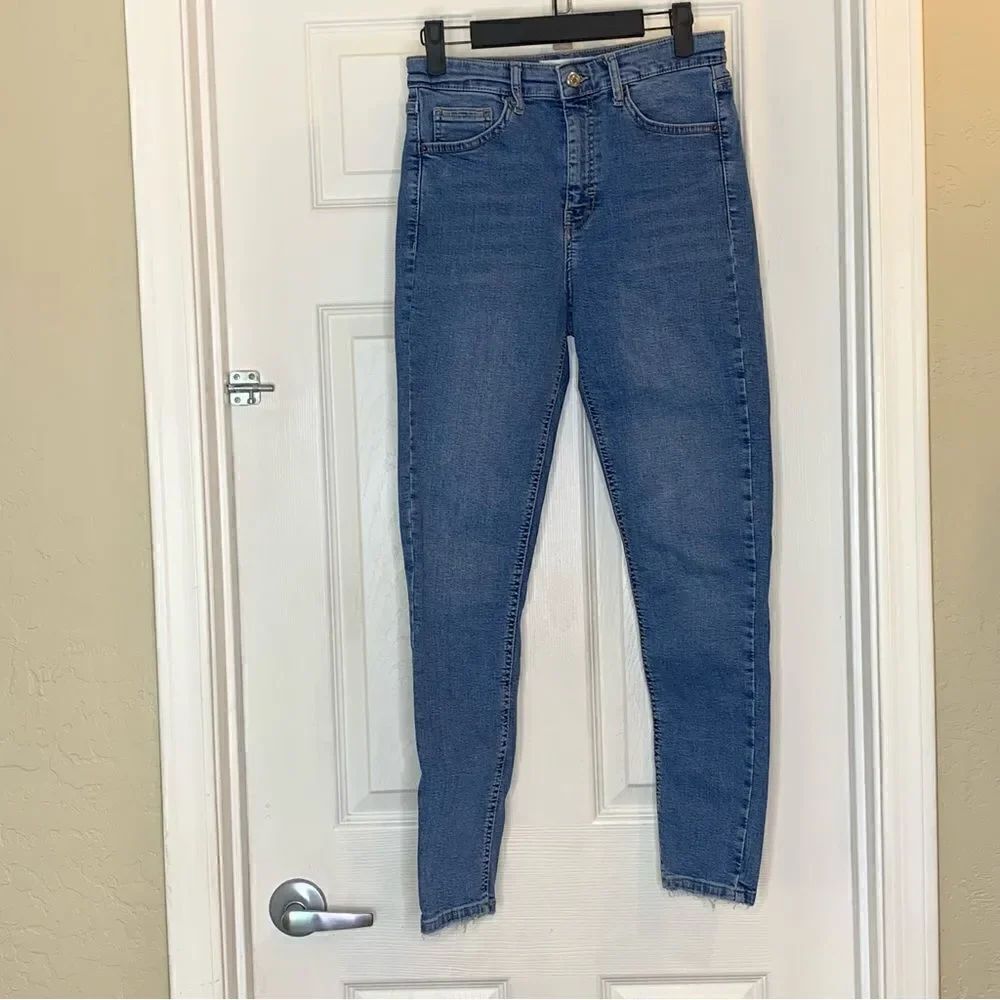 Topshop Jamie Skinny Jeans Raw Hem Size 28